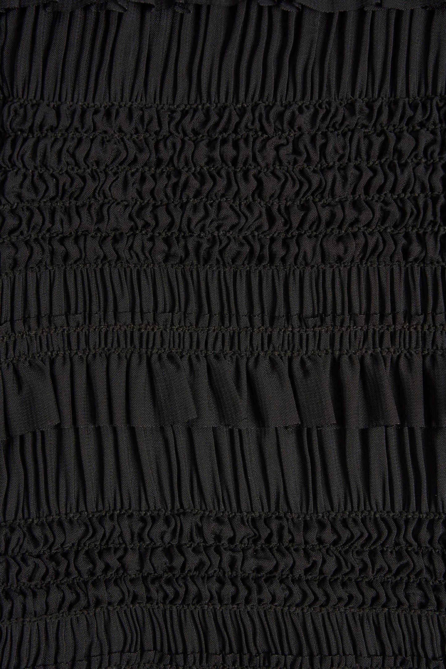 Ruffled Mid-Rise Shorts in Black